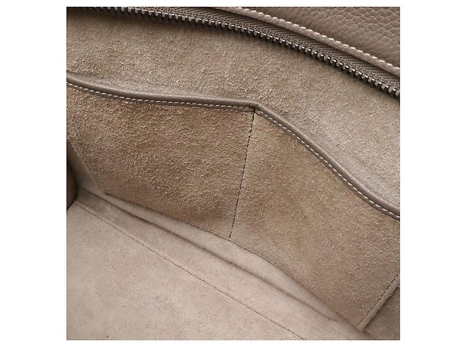 Céline Borsa Tote Celine Luggage Micro Shopper in pelle Grigio - vista 8