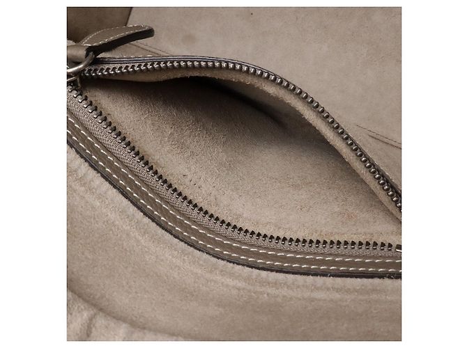 Céline Borsa Tote Celine Luggage Micro Shopper in pelle Grigio - vista 9