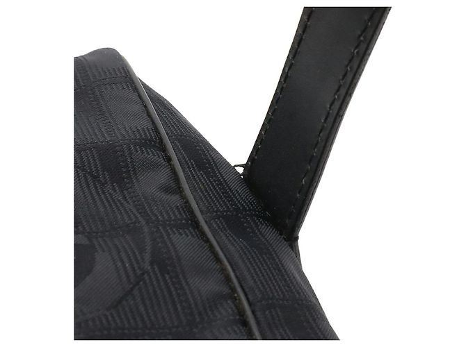 Mini borsa Boston in jacquard di nylon e pelle Chanel Nero - vista 6