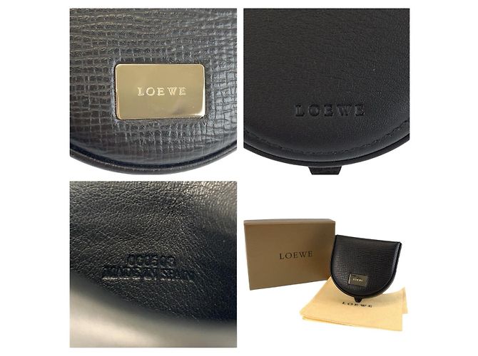 Loewe Leather Coin Case Black Vintage - view 3