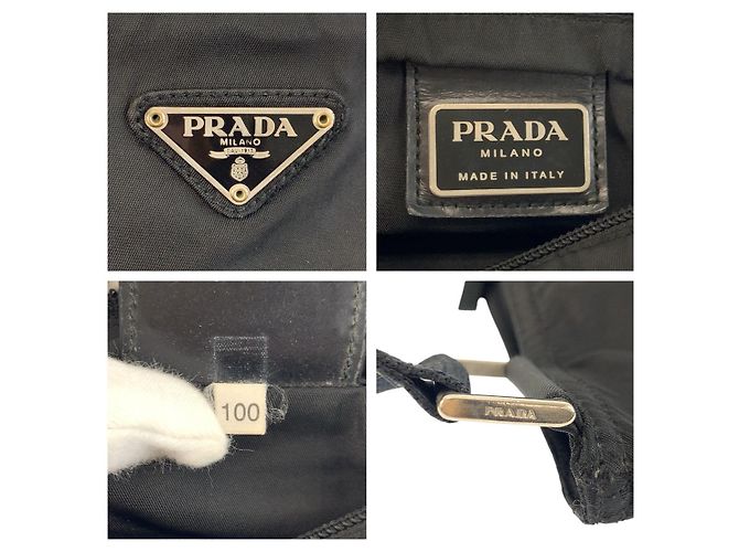 Borsa a tracolla in nylon Tessuto Prada Nero - view 3
