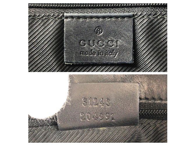 Borsa Tote Gucci GG Canvas e Pelle Nero - vista 4