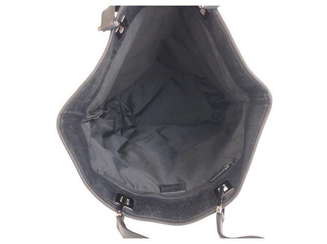 Borsa Tote Gucci GG Canvas e Pelle Nero - vista 9