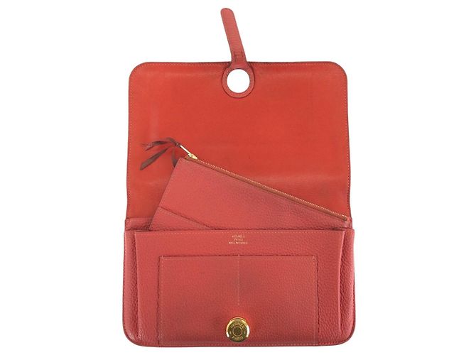 Portafoglio lungo Dogon GM Togo Hermès Rosso - vista 10