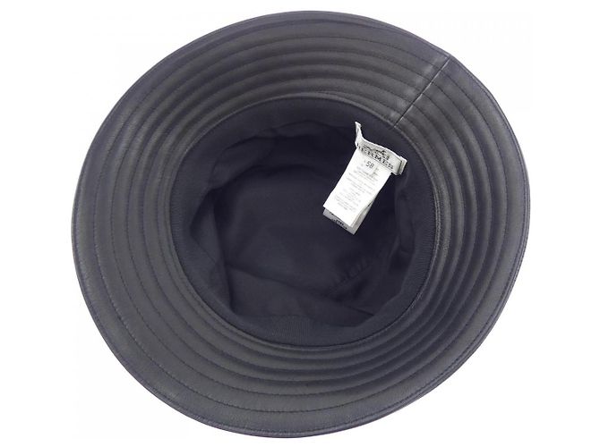 Hermès Cappello FRED in pelle di vitello Hermes Nero - vista 5