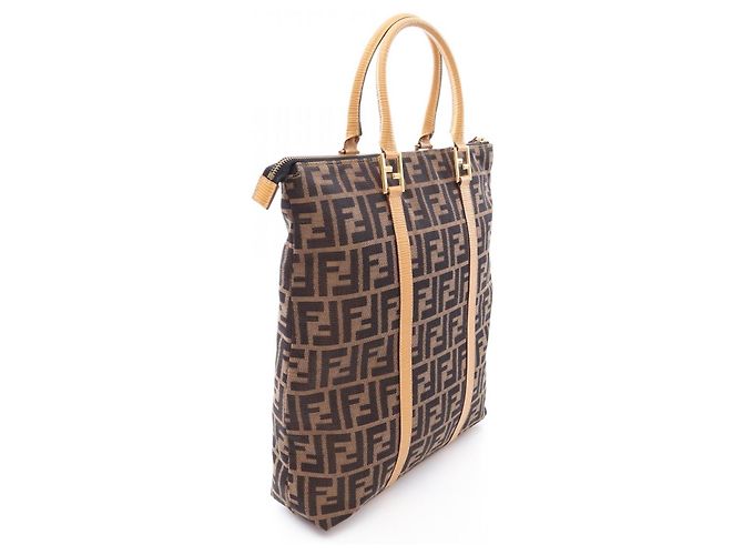 Fendi Zucca Canvas Tote Bag Braun - Ansicht 2
