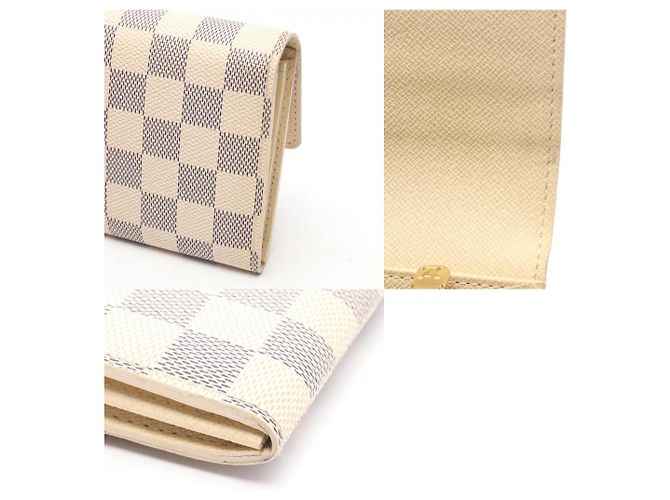 Louis Vuitton Portefeuille Sarah Damier Azur Long Wallet Weiß - Ansicht 10