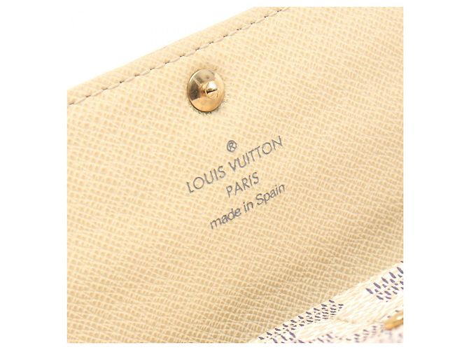 Louis Vuitton Portefeuille Sarah Damier Azur Long Wallet Weiß - Ansicht 4