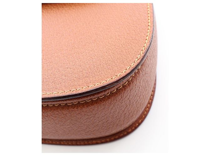 Borsa a mano 2way in pelle Gucci Bamboo Marrone - vista 6