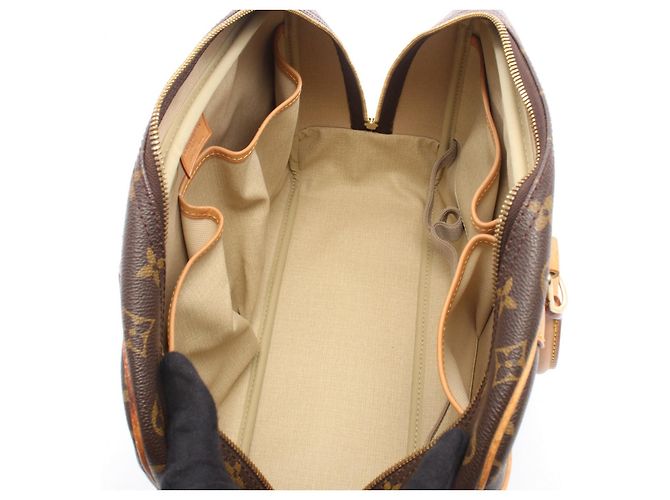 Borsa Louis Vuitton Deauville Monogram Marrone - vista 3