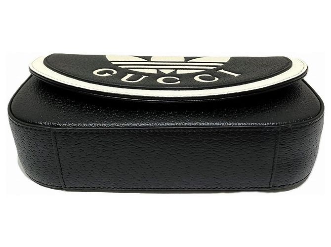 Borsa a tracolla in pelle Gucci adidas Collaboration Limited Nero - vista 3