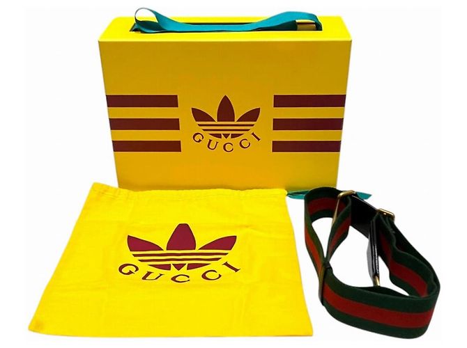 Borsa a tracolla in pelle Gucci adidas Collaboration Limited Nero - vista 5