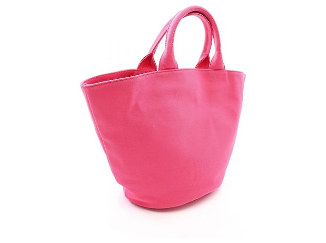 Borsa Tote 2way in tela CANAPA Prada Rosa - vista 2
