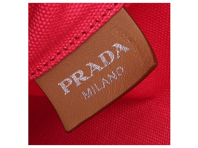 Borsa Tote 2way in tela CANAPA Prada Rosa - vista 4