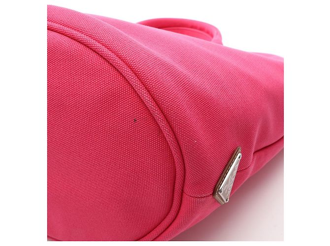 Borsa Tote 2way in tela CANAPA Prada Rosa - vista 6