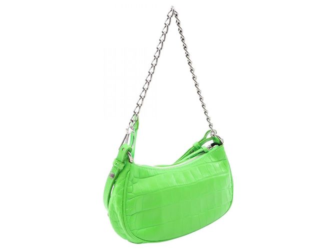 Borsa a mano mini in pelle Balenciaga Le Cagole Verde - vista 2