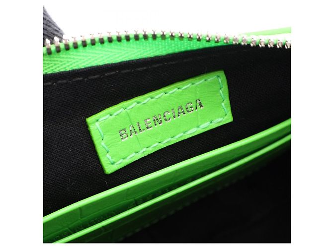 Borsa a mano mini in pelle Balenciaga Le Cagole Verde - vista 4