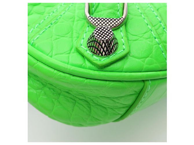 Borsa a mano mini in pelle Balenciaga Le Cagole Verde - vista 6