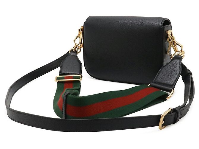 Mini borsa Horsebit 1955 Gucci x Adidas Nero - vue 2