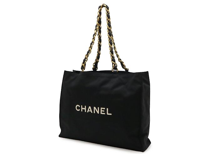 Chanel Nylon Canvas Coco Mark Tote Bag Schwarz - Ansicht 2