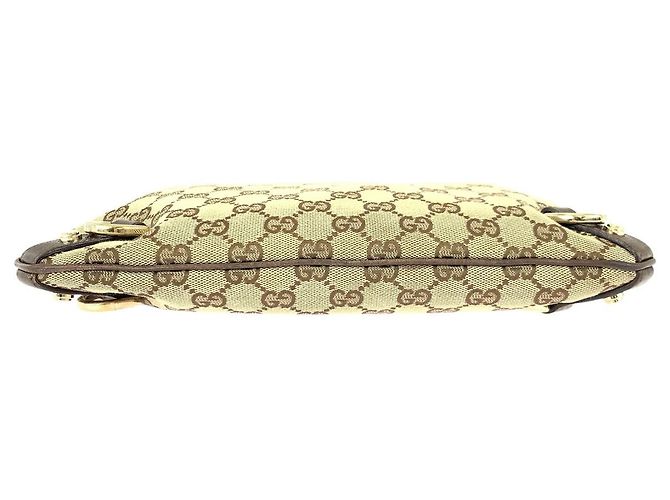 Borsa a Spalla Gucci Abbey GG Canvas Marrone - vista 10