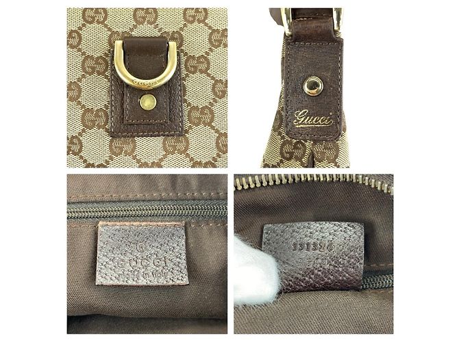 Borsa a Spalla Gucci Abbey GG Canvas Marrone - vista 4
