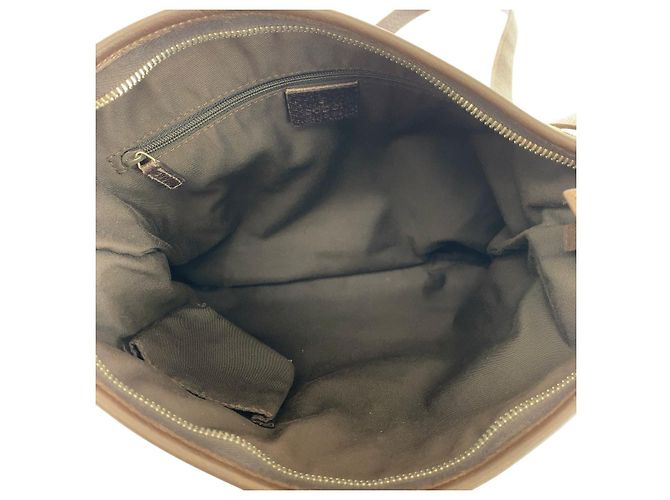 Borsa a Spalla Gucci Abbey GG Canvas Marrone - vista 9