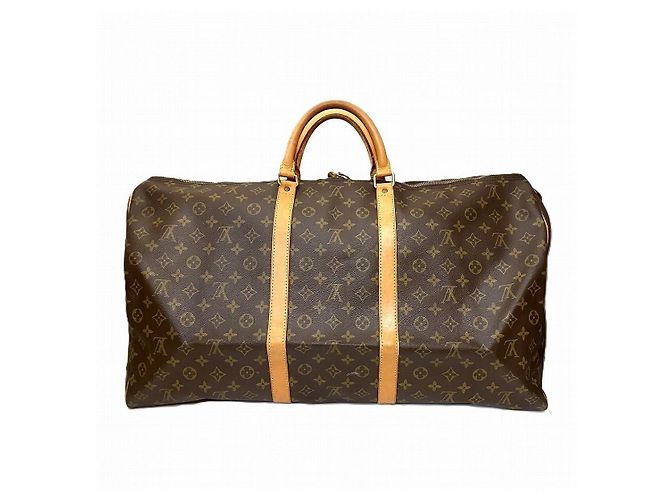 Borsa Boston Louis Vuitton Keepall in Tela Monogram Metallico Bronzo - vista 2