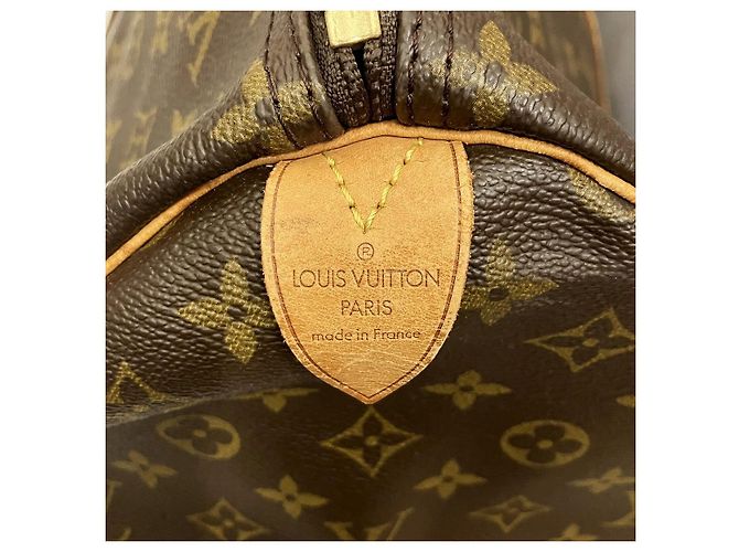 Borsa Boston Louis Vuitton Keepall in Tela Monogram Metallico Bronzo - vista 4