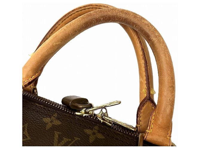 Borsa Boston Louis Vuitton Keepall in Tela Monogram Metallico Bronzo - vista 9