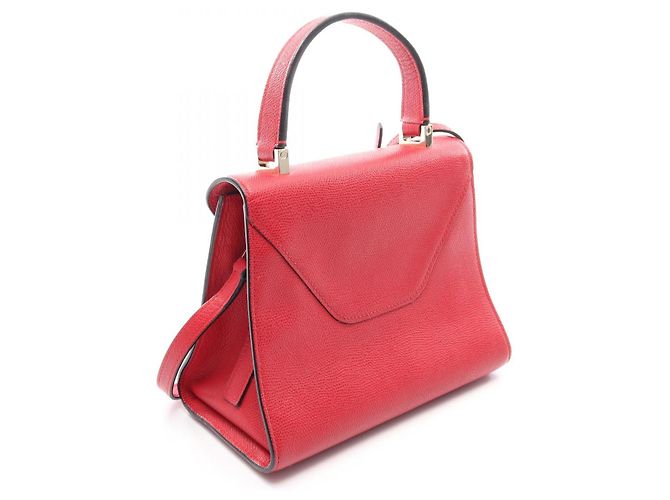 Mini Iside Valextra Borsa a tracolla 2way in pelle Rosso - vista 2