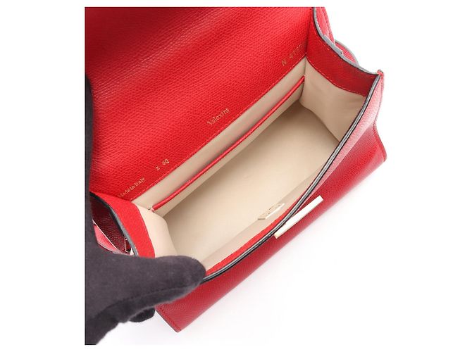 Mini Iside Valextra Borsa a tracolla 2way in pelle Rosso - vista 3