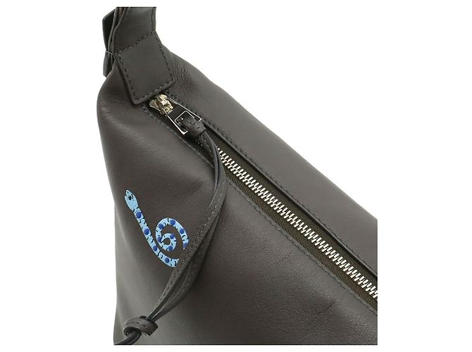 Borsa a tracolla piccola Cubi in pelle Loewe Grigio - vista 6