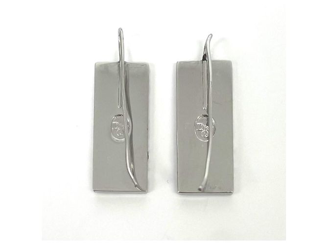 Orecchini Christian Dior Trotter Argento Metallico - vista 2