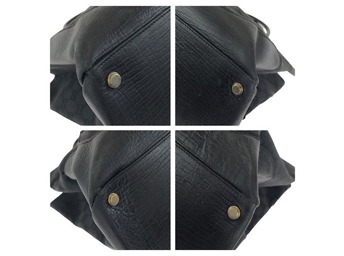 Gucci GG Canvas Leder Tote Bag Schwarz - Ansicht 3