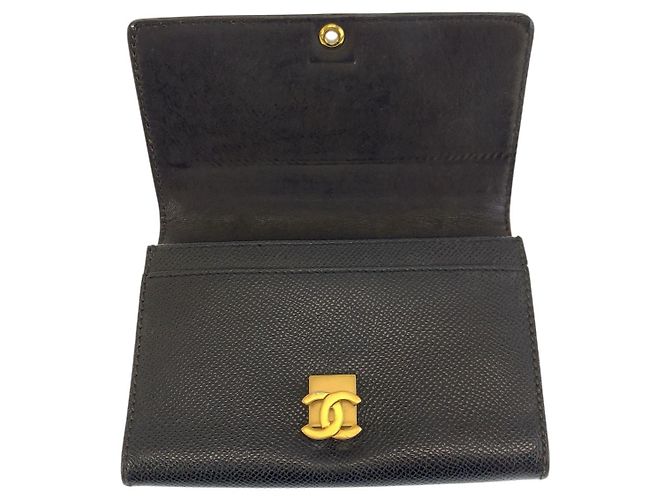Portafoglio compatto in pelle Chanel Nero - vista 4