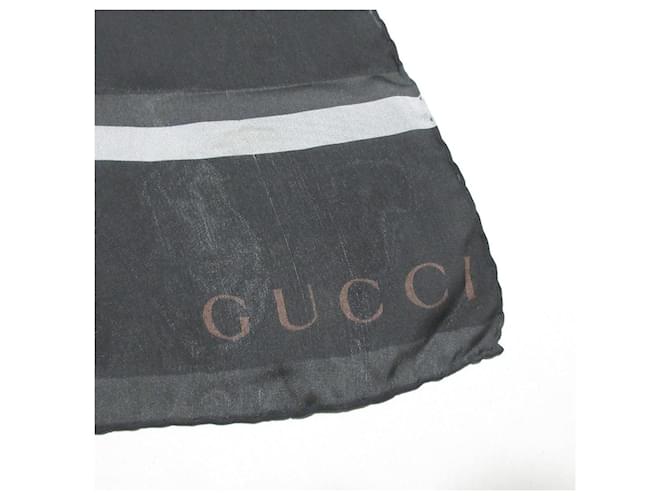 Gucci Seidenschal mit Karomuster Schwarz - Ansicht 2