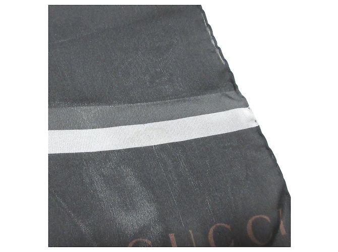 Gucci Seidenschal mit Karomuster Schwarz - Ansicht 6