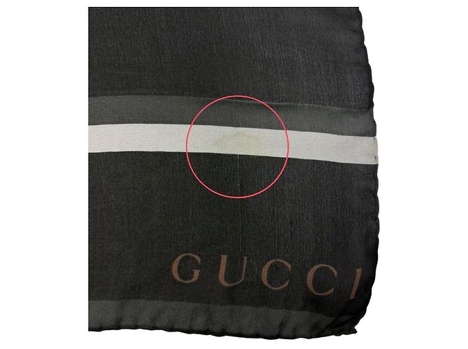Gucci Seidenschal mit Karomuster Schwarz - Ansicht 7