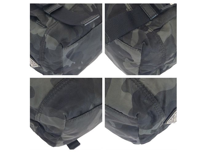 Borsa Messenger Prada Tessuto Nylon Leather Verde - vista 3