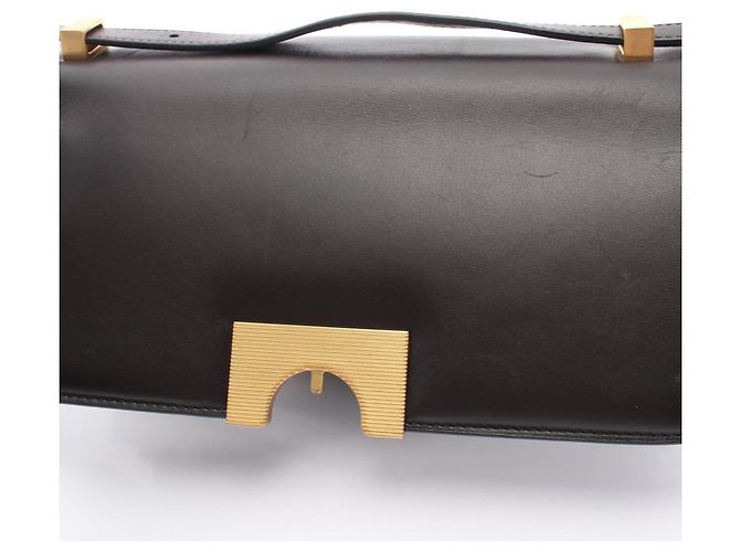 Bottega Veneta Borsa a Spalla in Pelle Classica Marrone - vista 6