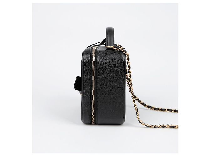 Chanel Borsa Tote Grande e Borsa a Spalla in Caviar Nero - vista 5