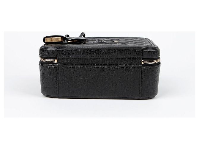 Chanel Borsa Tote Grande e Borsa a Spalla in Caviar Nero - vista 6
