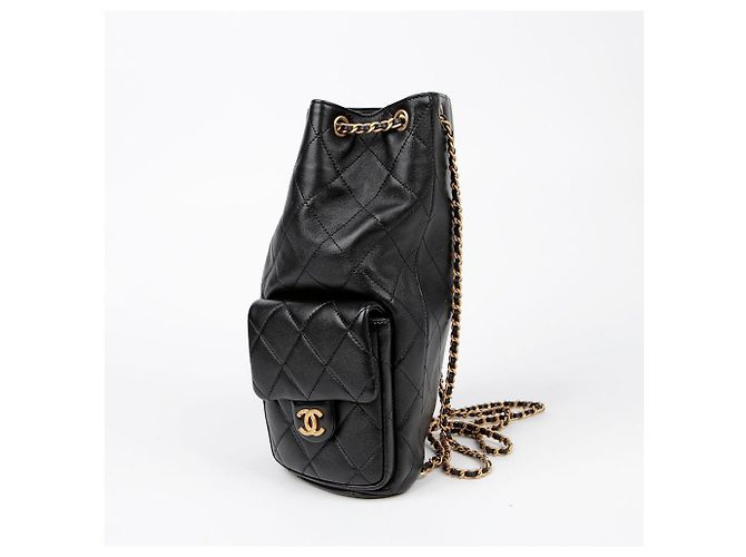 Chanel Zaino Cc Logo a due tasche Nero - vista 3