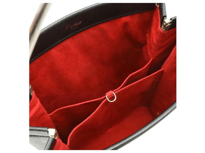 Borsa in pelle Cartier Trinity Nero - vista 6