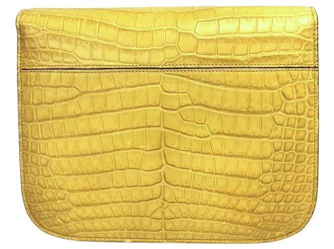 Classic Box Céline Celine Classic Medium Yellow Crocodile Gelb - Ansicht 2