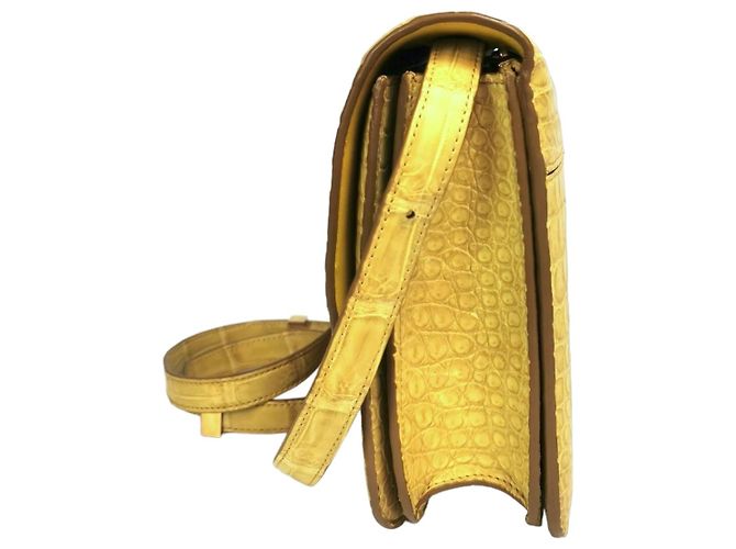 Classic Box Céline Celine Classic Medium Yellow Crocodile Gelb - Ansicht 3