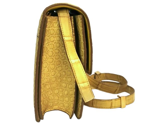 Classic Box Céline Celine Classic Medium Yellow Crocodile Gelb - Ansicht 4