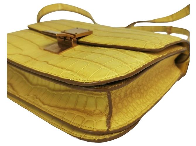 Classic Box Céline Celine Classic Medium Yellow Crocodile Gelb - Ansicht 5