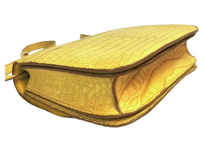 Classic Box Céline Celine Classic Medium Yellow Crocodile Gelb - Ansicht 8